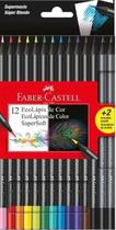 Lápis de Cor, Faber-Castell, EcoLápis Supersoft, 120712SOFT2, 12 Cores 2 Grafite