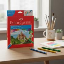 Lápis De Cor Faber Castell Escolar 24 Cores Ponta Max Lápis De Cor Faber Castell Escolar 24 Cores Ponta Max