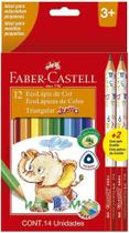 Lápis de cor Faber Castell jumbo triangular com 12 cores