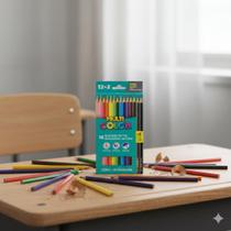 Lápis de Cor Faber Castell Multicolor 12un + 2 Lápis Grafite