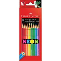 Lápis de cor Faber Castell neon com 10 cores Lápis de cor Faber Castell neon com 10 cores