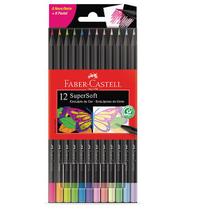 Lápis de Cor Faber Castell Super Soft 12 Cores Neon Pastel