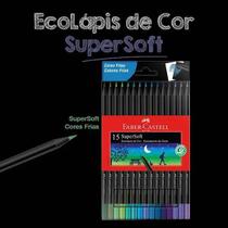 Lápis de cor Faber Castell Super Soft 15 Cores Frias