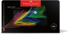 Lápis de cor Faber Castell super soft com 120 cores