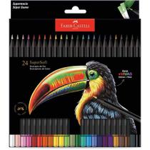 Lápis de cor, faber-castell supersoft, 24 cores Lápis de cor, faber-castell supersoft, 24 cores