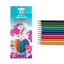 Lápis de Cor Formato Coração Unicórnio 12 Cores Leo&Leo Leonora - 10583