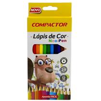 Lápis De Cor Grande 12 Cores Neo-pen Hexa Compactor