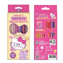 Lápis de Cor Hello Kitty 12 Cores Triangular Infantil Menina Leo&Leo Lápis de Cor Hello Kitty 12 Cores Triangular Infantil Menina Leo&Leo