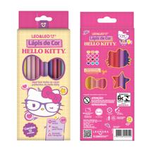 Lápis De Cor Hello Kitty 12 Cores Triangular Leo&Leo