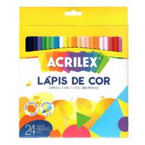 Lápis de Cor Hexagonal 24 Cores Sortidas Super Mina 3mm Material Escolar e Arte Lápis de Cor Hexagonal 24 Cores Sortidas Super Mina 3mm Material Escolar e Arte