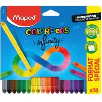 Lápis de Cor Infinito Color Peps Infinity Maped 18 Cores