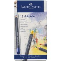 Lápis De Cor Inteiro Permanente Profissional Com 12 Cores Goldfaber