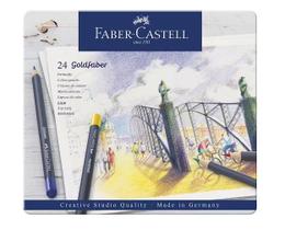 Lápis De Cor Inteiro Permanente Profissional Com 24 Cores Goldfaber
