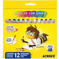 Lápis de Cor Jumbo 11mm Acrilex - Contém 12 Unidades Cores Vibrantes e Alta Qualidade Lápis de Cor Jumbo 11mm Acrilex - Contém 12 Unidades Cores Vibrantes e Alta Qualidade