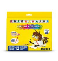 Lápis de Cor Jumbo 12 cores - Acrilex