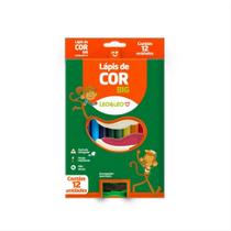 Lapis De Cor Jumbo 12 Cores Com Apontador Leo E Leo Lapis De Cor Jumbo 12 Cores Com Apontador Leo E Leo