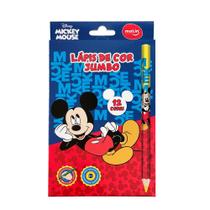 Lápis De Cor Jumbo 12 Cores Mickey Mouse MOLIN Estampa 2