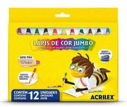 Lapis de cor jumbo 12 cores sem cor Lapis de cor jumbo 12 cores sem cor