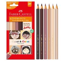 Lápis de Cor Jumbo, 6 cores, caras & cores, Faber-Castell Lápis de Cor Jumbo, 6 cores, caras & cores, Faber-Castell