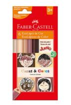 Lápis De Cor Jumbo 6 Cores Tons De Pele Faber Castell