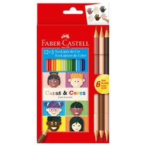 Lapis De Cor Jumbo 6 Cores Tons De Pele Faber