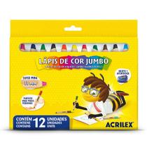 Lápis de Cor Jumbo Acrilex - 12 cores