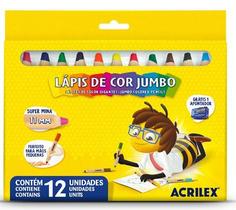 Lápis de Cor Jumbo Acrilex - 12 Cores