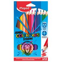 Lápis de Cor Jumbo Color Peps Strong Maped - 12 Cores + Lápis Grafite