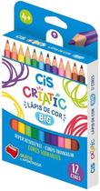 Lápis de Cor Jumbo Criatic BIG 12 Cores + 1 Apontador - CIS Lápis de Cor Jumbo Criatic BIG 12 Cores + 1 Apontador - CIS