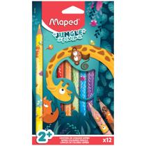 Lápis de Cor Jumbo Jungle Fever Maped 12 Cores