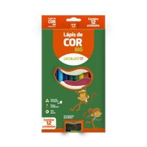 Lápis de COR Jumbo Léo e Léo 12 Cores Triangular - Pacote com 06
