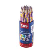 Lápis De Cor Jumbo Rainbow Mina Multicolorida Metálica - Tris Lápis De Cor Jumbo Rainbow Mina Multicolorida Metálica - Tris