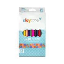 Lápis de Cor Jumbo Triangular Com 12 SkyPaper