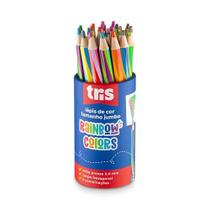 Lapis De Cor Jumbo Tris Rainbow 6 Combinacoes Cor