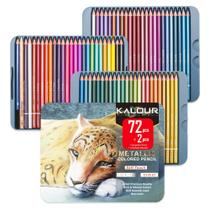 Lápis de cor KALOUR Metallic 72 peças para desenho e arte Lápis de cor KALOUR Metallic 72 peças para desenho e arte