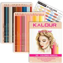 Lápis de Cor KALOUR PDAS - Conjunto de 36 Tons de Pele com Lápis Blender