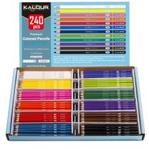 Lápis de cor KALOUR Premium 240 unidades, 12 cores variadas