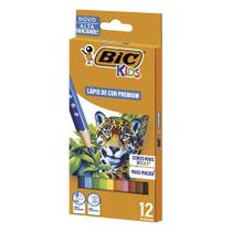 Lápis de Cor Kids Premium Com 12 Cores Bic
