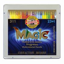 Lápis de Cor Koh-i-noor Magic Multcolor Estojo Lata com 24 Cores