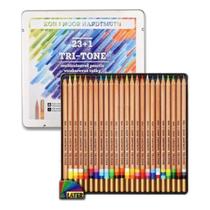 Lápis de Cor Koh-I-Noor Multicolorido Tri-Tone 24 Cores