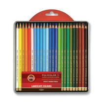 Lápis de Cor Koh-I-Noor Polycolor 24 Cores