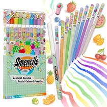 Lápis de cor, lápis perfumados, 10 unidades, cores pastel