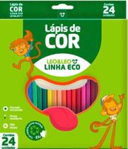 Lápis de cor Léo & Léo caixa com 24 cores para crianças a partir de 3 anos