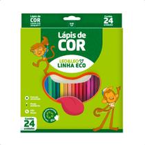 Lápis De Cor, Leo & Leo, Sextavado, Linha Eco, 24 Cores