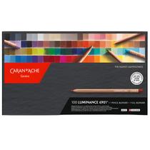 Lápis de Cor Luminance 6901 com 100 Cores + 1 Lápis Blander + 1 Full Blander Caran D'ache