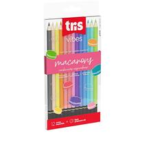 Lapis de cor macarons c/12+lapis 6b tris vibes