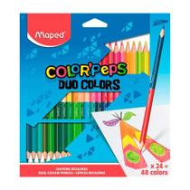 Lápis de Cor Maped 24/48 - Duo Color' Peps