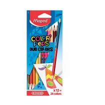 Lápis De Cor Maped Color Peps Duo Colors Com 12 Unidades E 24 Cores