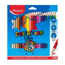 Lápis de Cor Maped Color Peps Star com 24 Cores Escolar