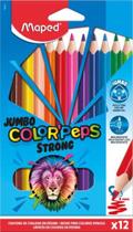 Lápis de cor Maped color peps strong jumbo 4mm com 12 cores